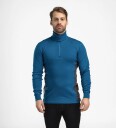Aclima  WarmWool polo M´s Herre, 405 Corsair / Beige Melange / Marengo, M