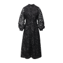 Sagin Dress Black XS Embroidered long dress