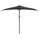 vidaXL Balkongparasoll med aluminiumsstang antrasitt 300x150 cm halv