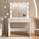 Sminkebord Hanah Home Monaire (80 x 147 x 42,5 cm) Hvit - Hvit