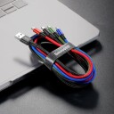Baseus 4-i-1 USB-C Kabel 1,2m med 2x Lightning og Micro - Svart