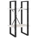 vidaXL Bokhylle 2 niv?er hvit 40x30x70 cm heltre furu