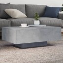  Salongbord med LED-lys betonggrå 85x55x31 cm 836612