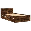  Sengeramme med hodegavl røkt eik 90x200 cm konstruert tre 8721102855917
