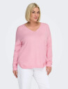 ONLY Carmakoma Carmargareta Life Ls Pullover Knt Noos Pink 42 44