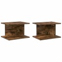  Nattbord 2 pcs Røkt eik 40 x 30 x 25 cm Konstruert tre