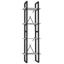 vidaXL Bokhylle 4 etasjer gr? sonoma 40x30x140 cm konstruert tre