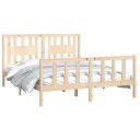 vidaXL Sengeramme med hodegavl heltre furu 160x200 cm