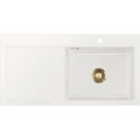 Lavabo Mera 100SL kjøkkenvask 97x48 cm, hvit/messing