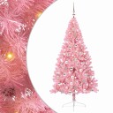  Kunstig Forhåndsopplyst Juletre med 300 LED Rosa 180 cm PVC