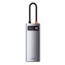 Baseus Metal Gleam 5-i-1 USB-C Hub med 3x USB 3.0 + HDMI - Grå