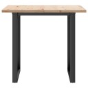  Spisebord O-ramme 80x80x75,5 cm heltre furu og støpejern 3282739