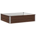 vidaXL Hevet Hagebed Svart 100 x 80 x 24 cm kaldvalset stål