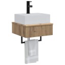  Vegghengt vask Artisan eik 40 x 41 x 39 cm Konstruert tre