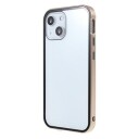 iPhone 13 Magnetisk Deksel med Herdet Glass Gull