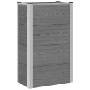 vidaXL Høybed Grå 50 x 30 x 82 cm WPC og Aluminium