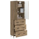 vidaXL Skapsett 2 pcs Artisan eik 66 x 34,5 x 90 cm Konstruert tre