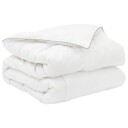 vidaXL Dyne sett med pute Hvit 135 x 220 cm Bomull, bambus, polyester
