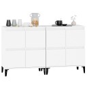 vidaXL Skjenker 2 stk hvit 60x35x70 cm konstruert tre