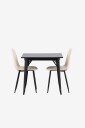 Venture Home   Spisegruppe Tempe med 2 stk spisestoler Polar   Beige