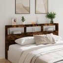  Hodegavl skap med LED røkt eik 200x17x102 cm 8721012465367