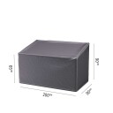 AeroCover Møbeltrekk Aerocover til loungedel Svart/svart 200 x 90 x H65/90 cm Grå