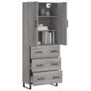 vidaXL Highboard grå sonoma 69,5x34x180 cm konstruert tre 8720845411220