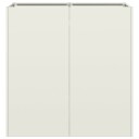 vidaXL Plantekasse hvit 80x40x80 cm kaldvalset stål
