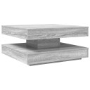  Salongbord 360 graders roterbart grå sonoma 70x70x34,5 cm
