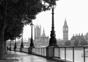 London and Big Ben in Black and White Plakat Plakat / 70x100cm