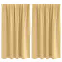  Gardiner med gardiner 2 pcs Beige Polyester