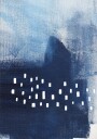 Blue Hues And White Rectangular Elements Plakat / 21x30cm