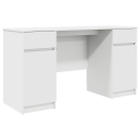  Skrivebord Hvit 140x49x76 cm Konstruert tre