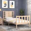 vidaXL Sengeramme med hodegavl 3FT single heltre