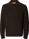 Selected Slmpim Ls Knit Polo Camp   DELICIOSO   S