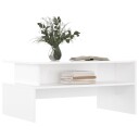 vidaXL Salongbord høyglans hvit 90x55x42,5 cm konstruert tre