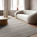 Ullteppe   Larkana brun/hvit Størrelse: 200 x 290 cm