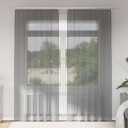  Voilegardiner med hemper 2 stk mørkegrå 140x245 cm 8721158552907