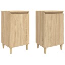 vidaXL Nattbord 2 stk sonoma eik 40x35x70 cm konstruert tre