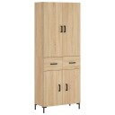 vidaXL Highboard sonoma eik 69,5x34x180 cm konstruert tre 8720845475703
