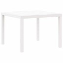 3 Delt Hage Spisebord med Puter Hvit Poly Rattan