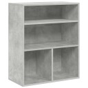 Bokhylle betonggrå 60x30x71,5 cm konstruert tre