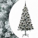 vidaXL Kunstig juletre med kuler 120 cm 150 LED-lys Varmhvit