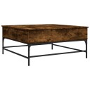  Salongbord røkt eik 95x95x45 cm konstruert tre og metall 8721012490277
