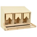vidaXL Hekkeboks 3 rom 93x40x65 cm heltre furu