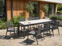 Uttrekkbart spisebord utendørs Binasco 160/220 cm   Beige/svart