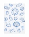 Lexington Home Shell Printed Organic Cotton Kitchen Towel   White   50X70