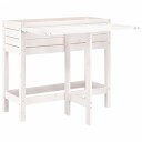 Plantekasse med foldbar bordplate hvit heltre furu