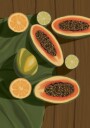Vibrant Tropical Fruits Plakat / 100x150