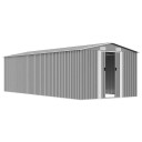 vidaXL Hageskjul 257x580x181 cm metall grå